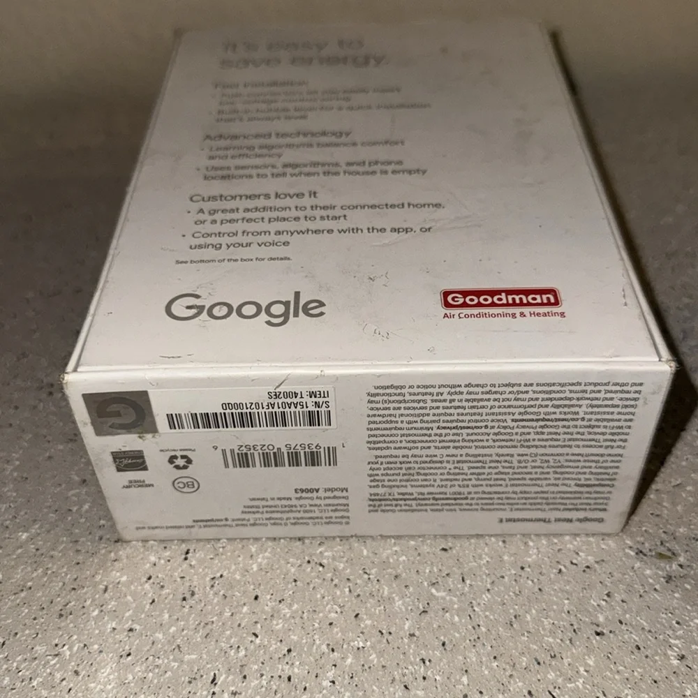 Google Nest Thermostat E Nest Pro Edition New in Box‎